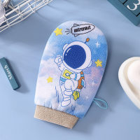 Children's bath towel cartoon bath towel astronaut print rub mud dust bath towel bath towel  White