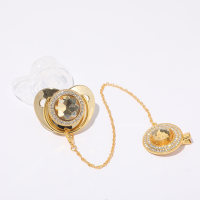 Baby Gemstone Shape Pacifier Chain  Gold-color