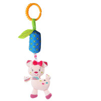 Baby Cart Pendant Animal Style Rattling Plush Windbells Toy  Multicolor