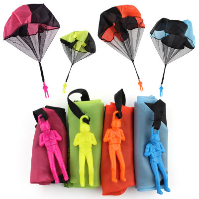 Juguetes educativos de ocio para niños, paracaídas lanzados a mano, color en bolsa, al azar