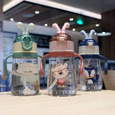 Botellas de leche con estampado de dibujos animados para bebés