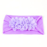 Fascia per capelli con motivo floreale 3D  Viola