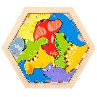 Animal Fruit Dinosaur Puzzle Learning Educational Toys  Multicolor