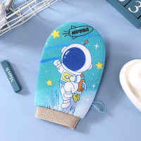 Children's bath towel cartoon bath towel astronaut print rub mud dust bath towel bath towel  Cyan