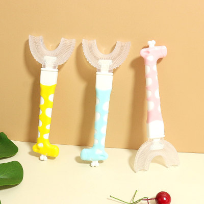 Giraffe U-shaped toothbrush for kids