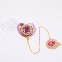 Baby Gemstone Shape Pacifier Chain  Pink