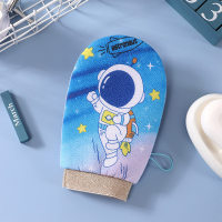 Children's bath towel cartoon bath towel astronaut print rub mud dust bath towel bath towel  Blue