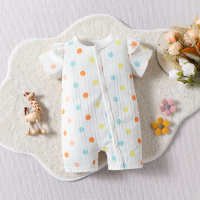 Baby and child printed pattern flying sleeve short sleeve boxer jacket  White
