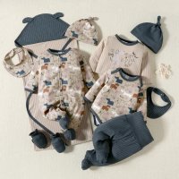 مجموعة ملابس ولادي لحديثي الولادة  10 قطع  متعدد الألوان