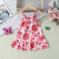 A24005-Baby girl suspender skirt  Red