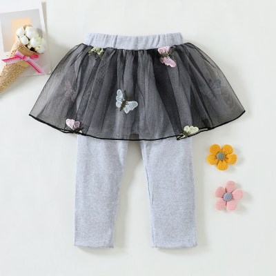Baby Lace Butterfly Decor Leggings