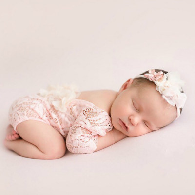 Vêtements de photographie en dentelle pour fille nouveau-né