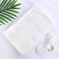 Couverture d'été unisexe en pur coton pour nouveau-né  blanc