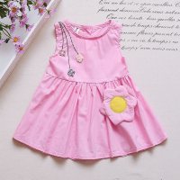 فستان صيفي للفتيات الصغيرات، تنورة بحمالات للأطفال، فستان صيفي للفتيات الصغيرات، تنورة أنيقة للفتيات الصغيرات  وردي 