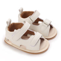 0-1 year old baby summer soft sole new sandals  White