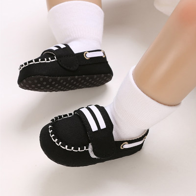 Baby Boy Solid Color Velcro Canvas Shoes