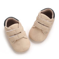 Baby Boy Girl High Top Canvas Sneakers Rubber Sole Soft Non-slip Toddler Learning Shoes New Baby Shoes  Apricot