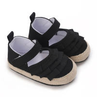 Scarpe da principessa per bambini di 0-1 anni, scarpe da bambino per bambini  Nero