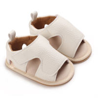 0-1 year old baby summer soft sole new sandals  White