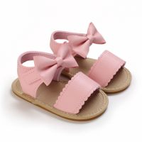Baby Solid Color Bowknot Shoes  Pink