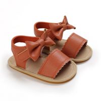 Baby Solid Color Bowknot Shoes  Brown