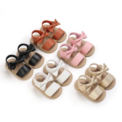 Sandalen mit großer Schleife für Babys und Kleinkinder