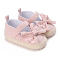Baby Girl Bowknot Velcro Toddler Shoes  Pink