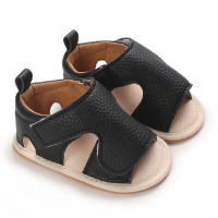 Sandales d'été à semelle souple pour bébé de 0 à 1 an, nouvelles sandales  Noir