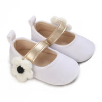 حذاء أميرة للأطفال بعمر 0-1 سنة  أبيض