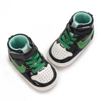 Zapatos deportivos de caña alta para bebé de 0 a 1 año, versátiles y a la moda.  Verde