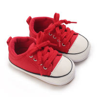 0-1 year old baby spring and autumn canvas shoes  Red