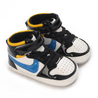 Zapatos deportivos de caña alta para bebé de 0 a 1 año, versátiles y a la moda.  Azul