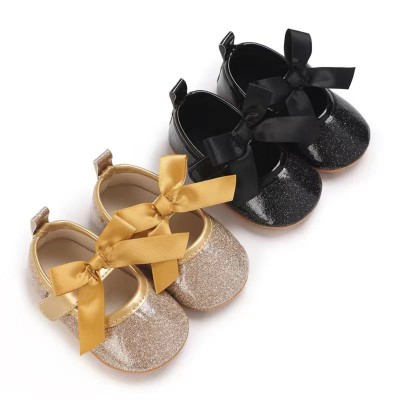 Baby Girl Glossy bow decoration baby casual shoes