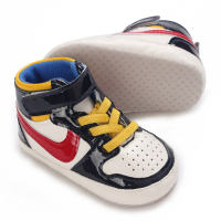 Chaussures de sport montantes pour bébé de 0 à 1 an, polyvalentes et à la mode  rouge