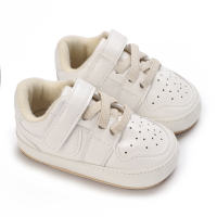 0-1 anos de idade primavera e outono versátil moda sola macia sapatos esportivos para bebês  Branco