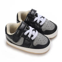 0-1 anos de idade primavera e outono versátil moda sola macia sapatos esportivos para bebês  cinzento