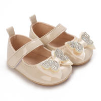 Novo estilo de sapatos de princesa para bebês de 0 a 1 ano  Damasco