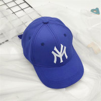 Spring and summer letter embroidered peaked cap  Blue