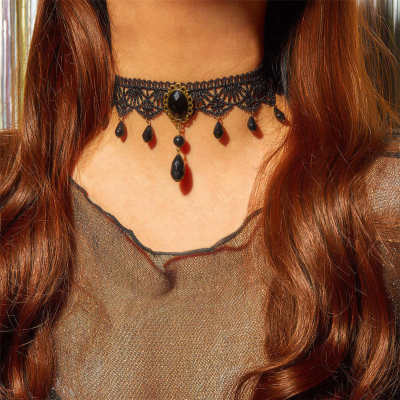Women Crystal Lace Necklace