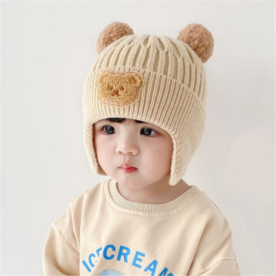 Baby Lovely Bear Hairball Woolen hat