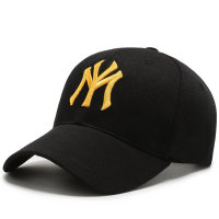 Spring and Summer Letter Embroidered Cap  Black