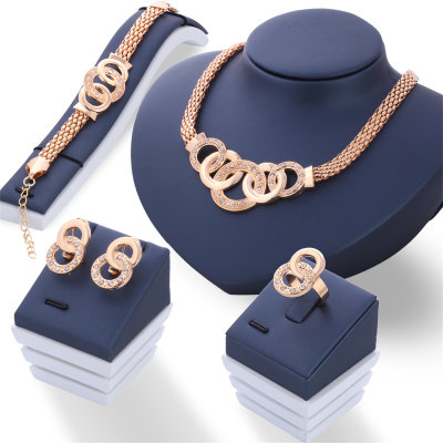 Women Solid Color 5piece Jewelry Set