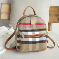 Fashion striped backpack  Brown