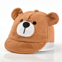 Sombrero para el sol de dibujos animados lindo orejas de oso  marrón