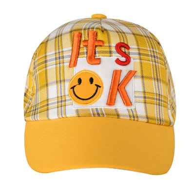 Baby smiley face cap with letters