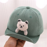 قبعة للأطفال على شكل حيوان كرتوني من القطن الخالص  أخضر