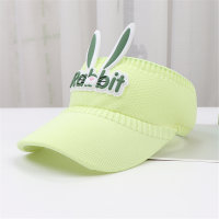 Chapeau à visière de style lapin de couleur unie en pur coton  vert