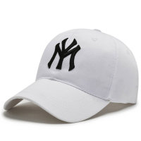 Spring and Summer Letter Embroidered Cap  White