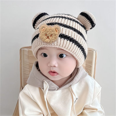 Toddler Pure Cotton Color-block Knitted Wool Hat