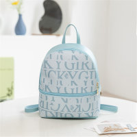 Children's fashion alphabet backpack  Blue